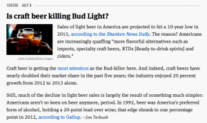 Is Craft Beer Killing Bud Light?